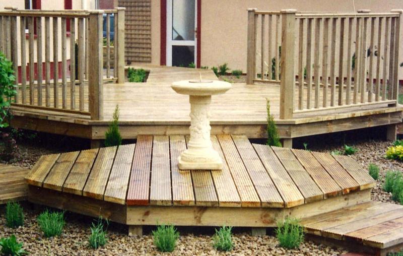 Octagonal Deck, Decking by Kilmore Landscapes in Westmeath