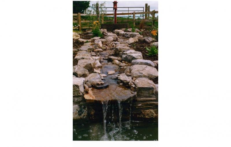 Stream and Waterfall, Landscape Services by Kilmore Landscapes