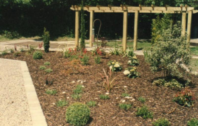 Timber Pergola and Planting, Garden Design by Kilmore Landscapes